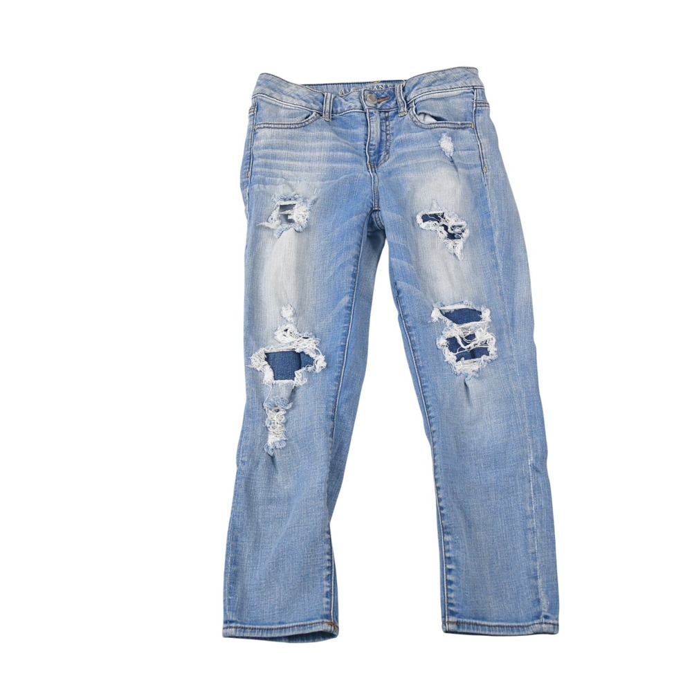American Eagle Jegging Crop Womens 4 (27x23) Distressed Hi-Rise Stretch